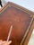 1960’s Vintage Weiman Heirloom Quality Mahogany & Tooled Leather Top Tiered End Tables on Casters – A Pair For Sale - Image 11 of 12