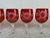 Late 19th Century Bohemian Crystal Floral Cut Etched Cranberry Iridescent Goblets, Set of 6 For Sale - Image 4 of 12