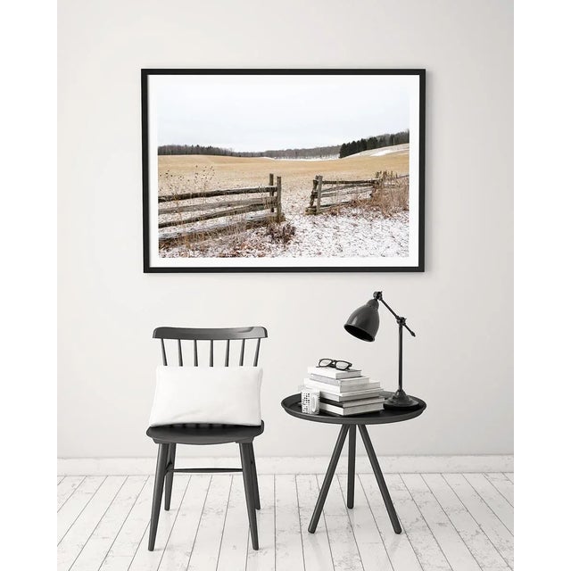 Contemporary 'Quebec Farmland' Contemporary Winter Landscape Photography Print, 45 X 30" Canada Photograph For Sale - Image 3 of 8