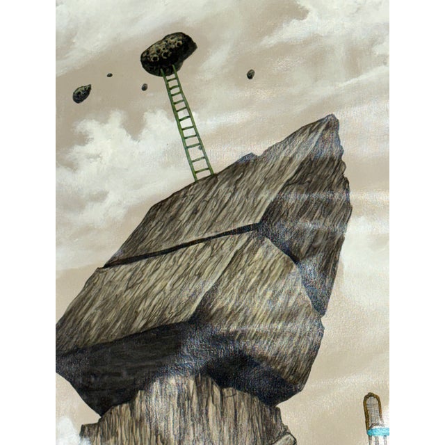 Eduardo Talledos Corazon De Tiburon Surrealist Painting, Signed For Sale - Image 4 of 12