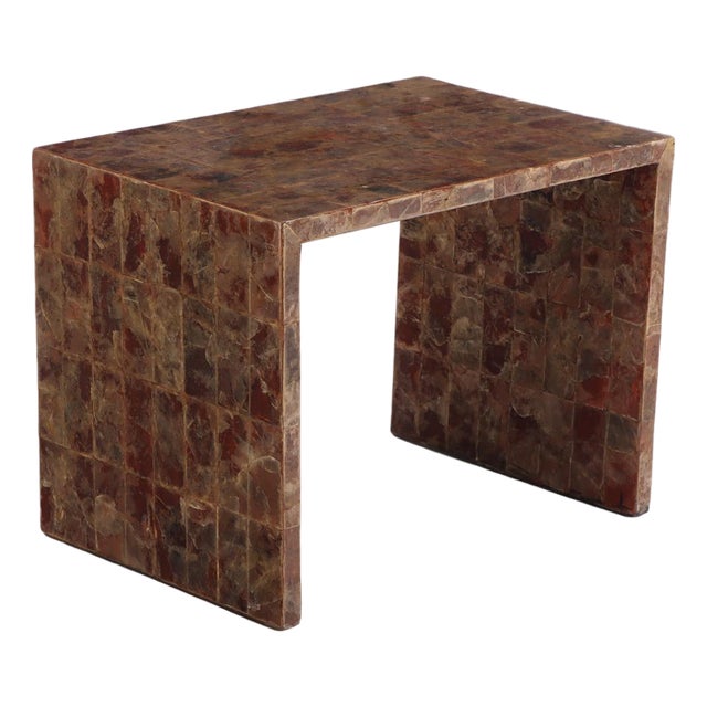 A Mica Covered Waterfall Coffee Table in the Manner of Jean-Michel Frank. Contemporary. For Sale