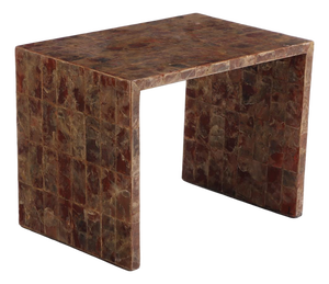A Mica Covered Waterfall Coffee Table in the Manner of Jean-Michel Frank. Contemporary.