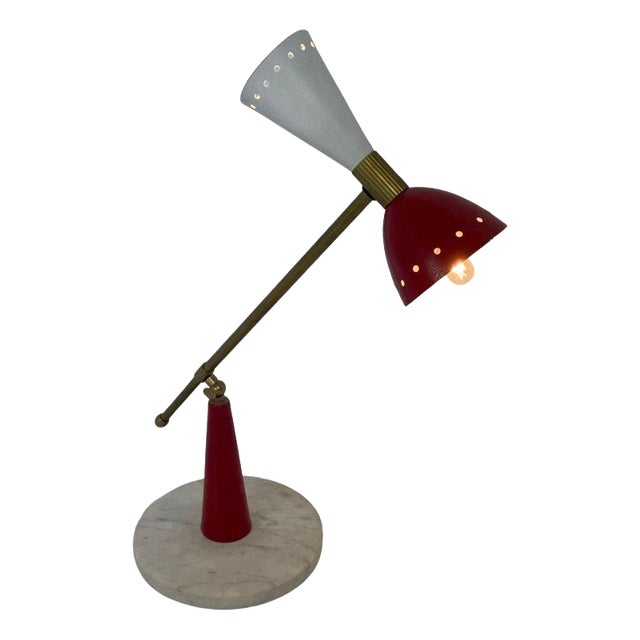 Diabolo Desk Lamp on Marble Base from Stilnovo For Sale