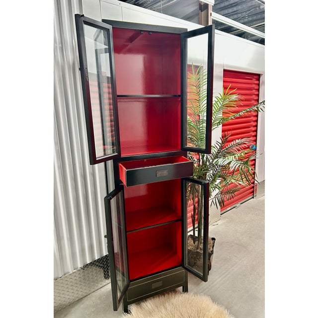 1990s Fabulous Ming Inspired Chinoiserie Style Vitrine For Sale In Dallas - Image 6 of 6