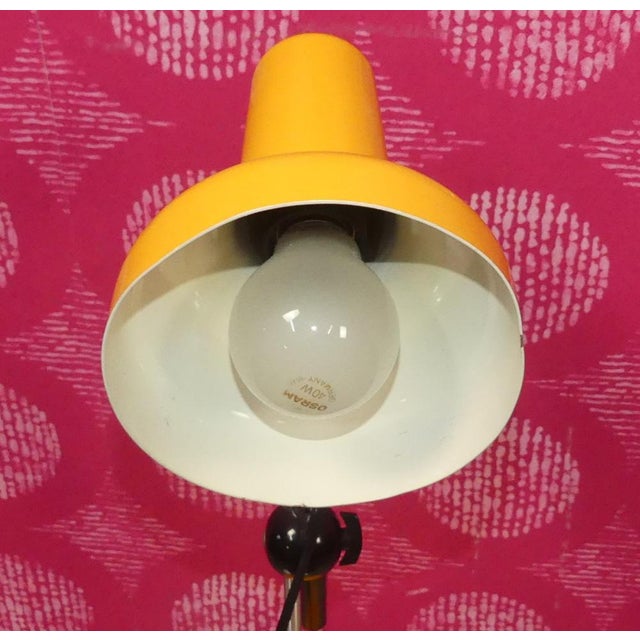 Space Age Desk Lamp with Yellow Ball Joint, 1970s For Sale - Image 5 of 12