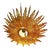 Large Spanish Sunburst Flush Mount in Gilt Metal with Support, 1950 For Sale