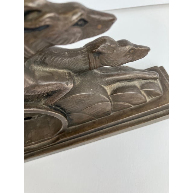 French Art Nouveau Metal Bronze of Greyhound Dog Figurines For Sale In Monterey, CA - Image 6 of 10