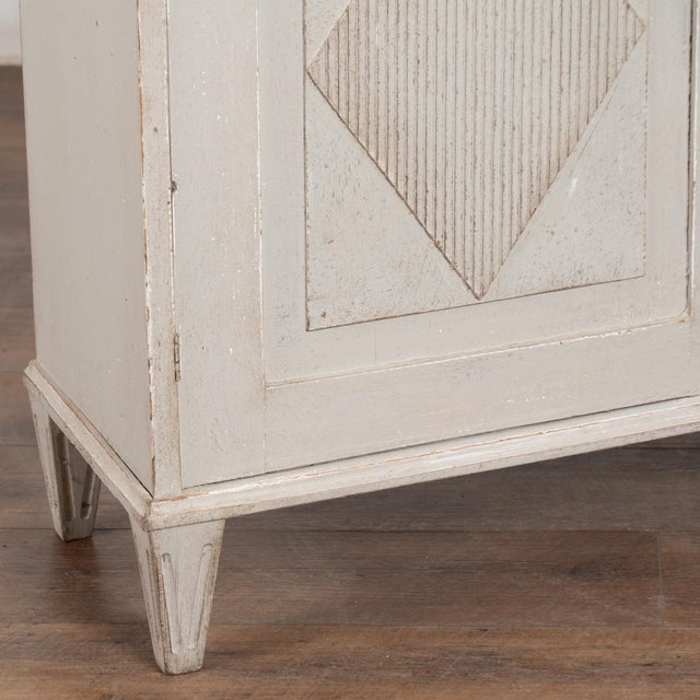 19th Century 19th Century Gray Swedish Gustavian Narrow Pine Sideboard For Sale - Image 5 of 11