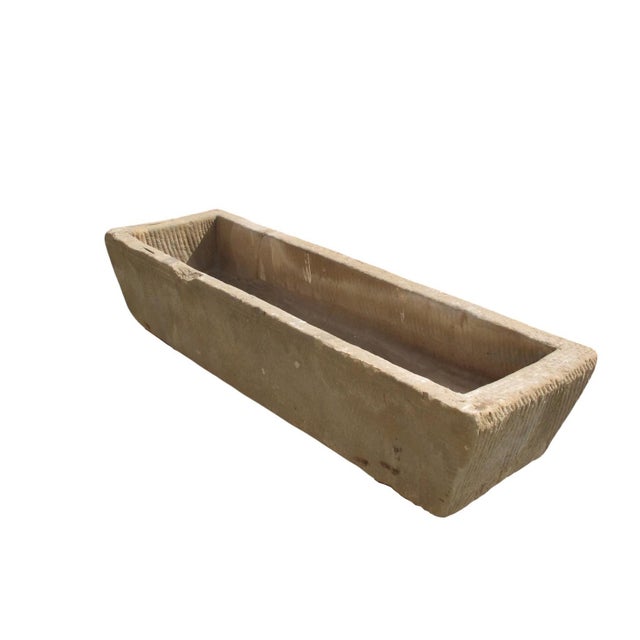 74" Inch Long Hand Chiseled Stone Trough 62 For Sale In Greensboro - Image 6 of 12