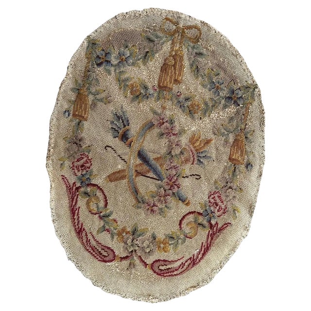 French Needlepoint Chair Cover Tapestry from Bobyrugs, 1890s For Sale