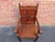 Antique Oak English Gothic Thrown Chair 1880s