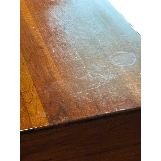Vintage Lexington Bob Timberlake Cherry Two-Drawer Side Table / End Table - Solid Wood, 26"w X 17"d X 25"h For Sale - Image 9 of 10