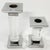 Mid-Century Modern Vintage Charles Hollis Jones Style Lucite and Silver Candlestick Pair For Sale - Image 3 of 5
