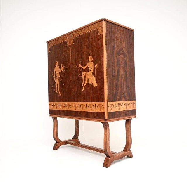 Swedish Art Deco Inlaid Drinks Cabinet, 1930 For Sale - Image 4 of 14