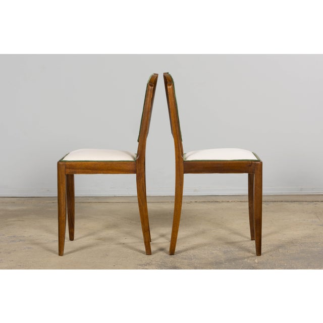 1930s French Art Deco Maple Dining Chairs With Scalloped Backs, Set of 6 For Sale - Image 11 of 18