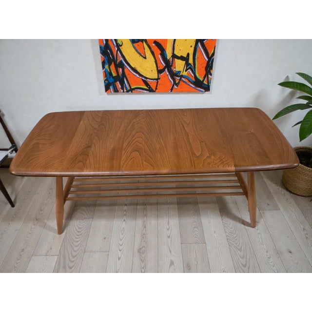 Brown Mid-Century Modern Plank Coffee Table in Elm by Lucian Ercolani for Ercol, 1970s For Sale - Image 8 of 16