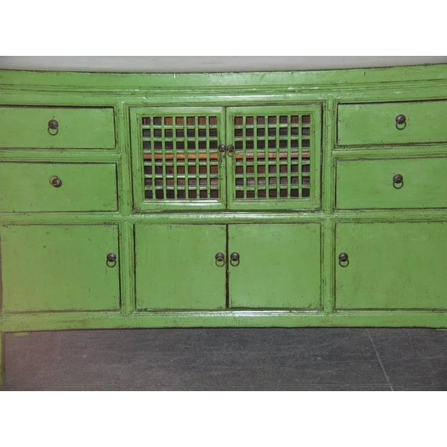 19th Century Chinese Green Lacquer Country-Style Sideboard For Sale In New York - Image 6 of 10