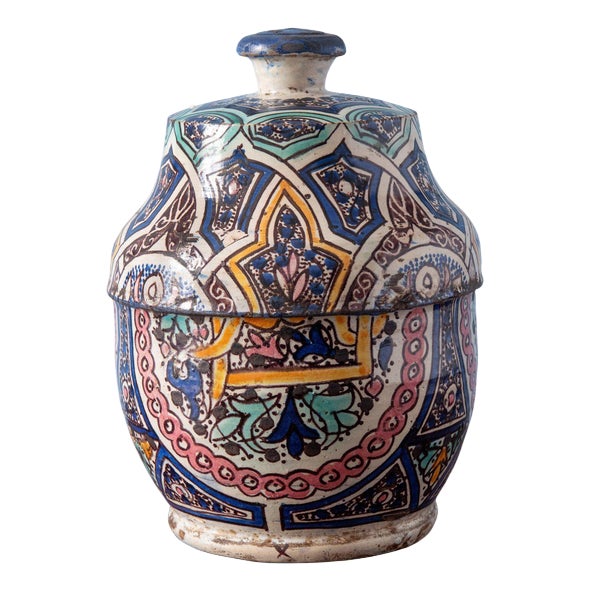 Moroccan Pottery Bowl, 1800s For Sale