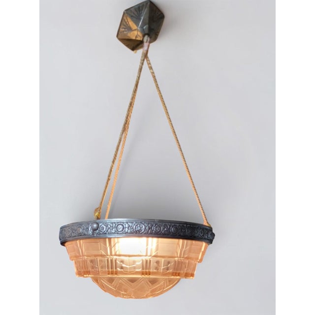 Art Deco Hanging Light from Muller Frères, 1920s For Sale - Image 14 of 14