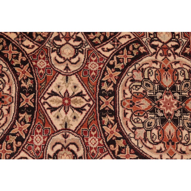 1990s Boho Chic Pak-Persian Black/Rust Wool Rug - 6'0'' X 9'4'' For Sale - Image 5 of 9