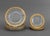 Metal Modern Gilt Encrusted Glass Plates, 12 For Sale - Image 7 of 8