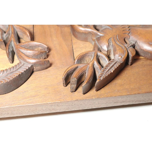 Antique Hand Carved Figural Deer Wood Expandable Collapsable Shelf Bookend For Sale - Image 11 of 11