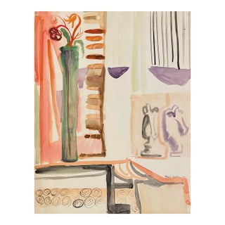 1952 Robert Colborne Mid Century Still Life Painting For Sale