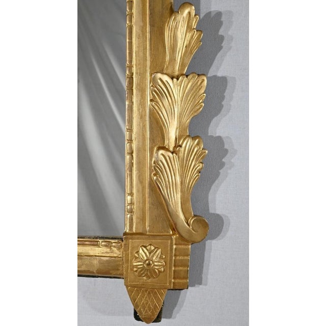 Louis XVI Rectangular Mirror in Gilded Wood For Sale - Image 10 of 16