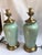Early 21st Century Late 20th Century Wildwood Chinoiserie Celadon Ceramic & Brass Table Lamps – Pair For Sale - Image 5 of 7
