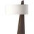 Chestnut Obelisk Floor Lamp - 63", Dark Walnut Wood, White Cotton-Linen Shade For Sale - Image 8 of 13