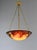 Art Deco Galle French Art Deco Pendant Light 1920s - Large Cameo Glass Bowl For Sale - Image 3 of 18