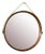 Vintage Round Mirror with Teak Frame, 1960s For Sale