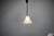 White Mid-Century Czechoslovak Glass Pendant Lamp with Marbled Shade, 1970s For Sale - Image 8 of 13