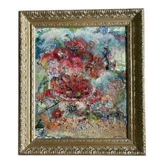 "Cherry Bomb", Original Oil Painting, Abstract, Expressionistic, by Van Ness For Sale