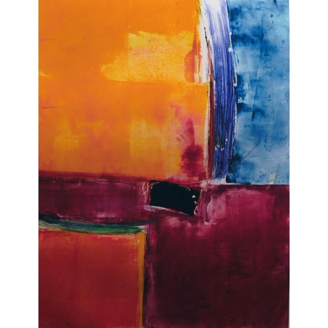 1990s Mark Dickson Untitled Mono Type Mix Media Original Art on Paper Hand Signed For Sale - Image 5 of 5