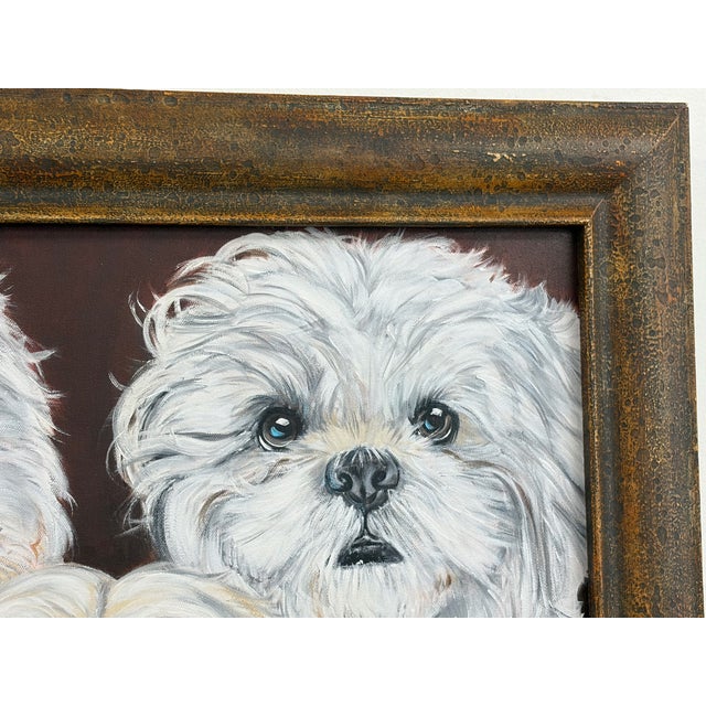 Ashley Beech Reid Framed Dog Portrait Painting For Sale - Image 4 of 12