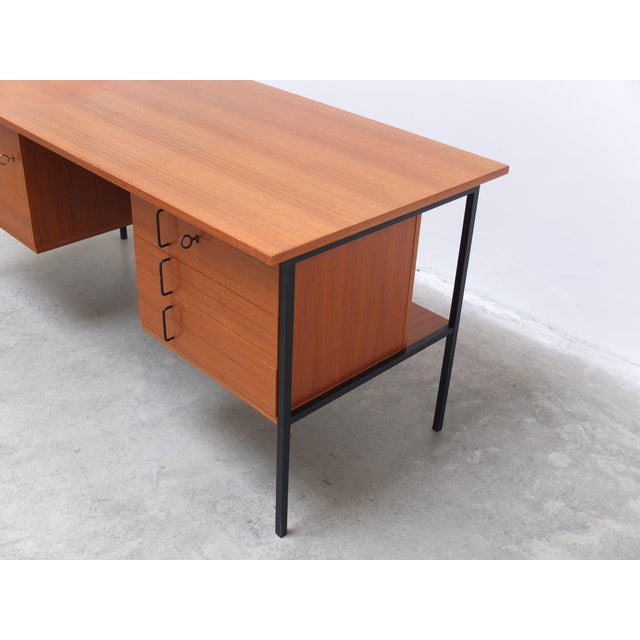 Brown Vintage Freestanding Desk by Günter Renkel for Rego, 1960s For Sale - Image 8 of 18