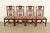 An outstanding set of four Chippendale or Georgian style dining chairs By Henredon USA, Circa 1980s Carved mahogany...