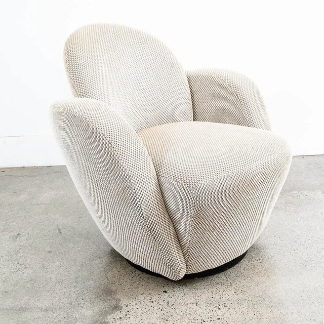 Modern Lounge Chairs Swivel Tan Larry Laslo Directional Vintage MCM Contemporary For Sale - Image 12 of 12