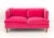 Contemporary Contemporary Hot Pink Velvet Upholstered Loveseat For Sale - Image 3 of 6