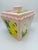 Fun vintage cookie jar in fabulous colors! Hand made, this piece will be a great decorative item that is practical to use!