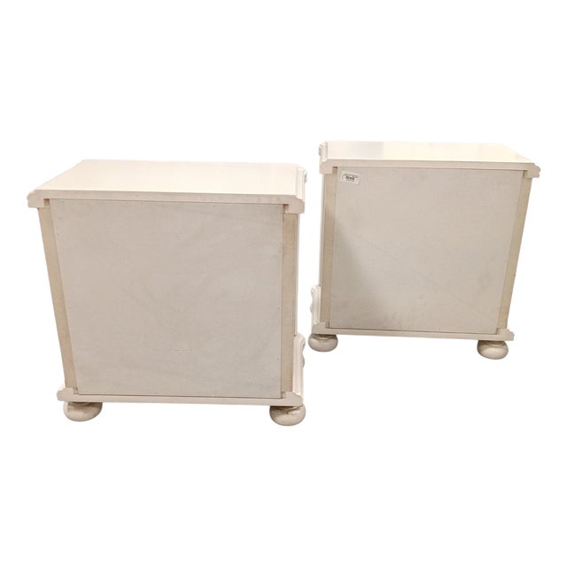 Vintage White Bedside Tables, 1960s, Set of 2 For Sale