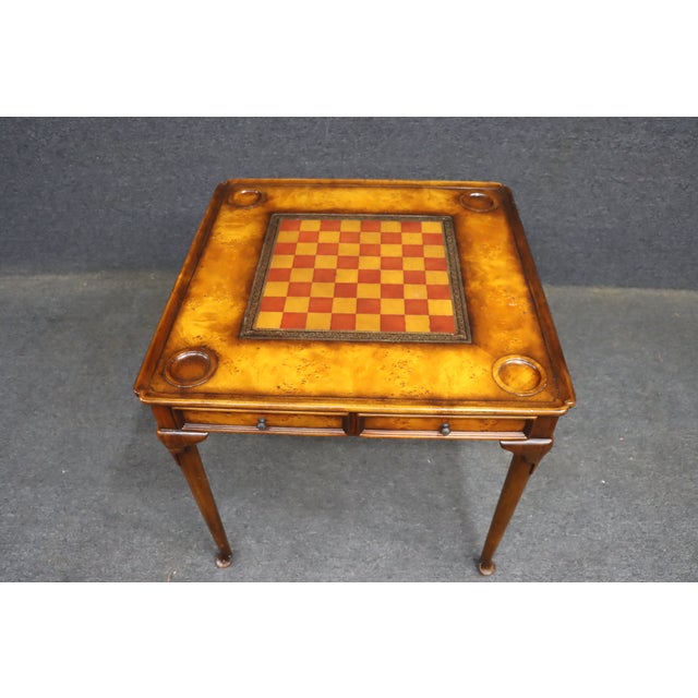 Theodore Alexander Theodore Alexander Walnut Game Table For Sale - Image 4 of 16