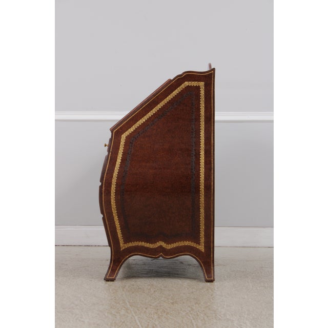 Maitland - Smith Maitland Smith Leather Wrapped Secretary Desk For Sale - Image 4 of 18