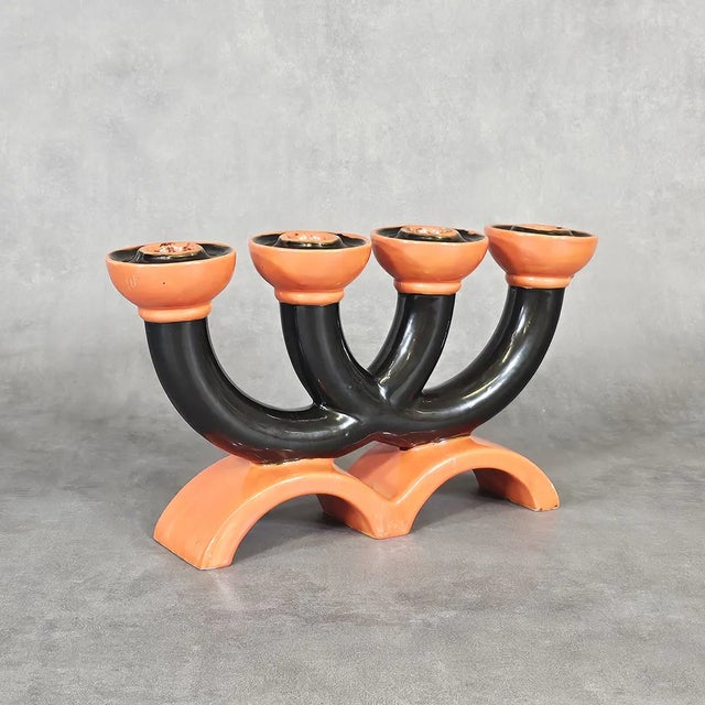 Vintage Candlestick in Porcelain, 1930s For Sale - Image 6 of 6