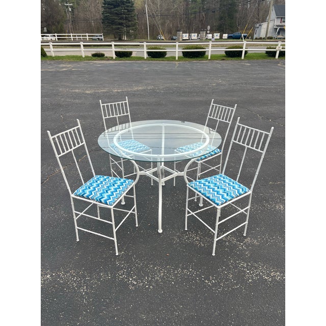 White Phyllis Morris Palm Beach Style Bamboo Patio Set For Sale - Image 8 of 12