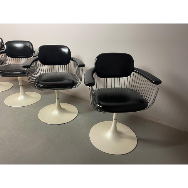 Vintage Swivel Dining Chairs attributed to Rudi Verelst for Novalux, Belgium, 1970s, Set of 4 For Sale - Image 10 of 16