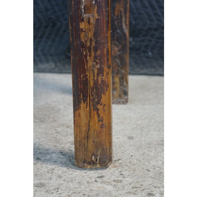 Mid 20th Century Mid-20th Century Chinese Ming Style Elm Altar Wine Table Hall Console 35" For Sale - Image 5 of 18