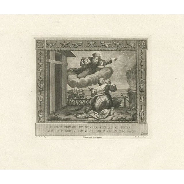 H. Carattoni, Religious Illustration Depicting God's Covenant with Abraham, 1850, Print For Sale - Image 6 of 7