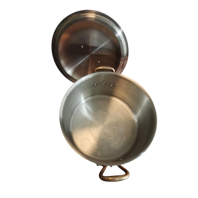 Williams-Sonoma Vintage Mauviel Williams Sonoma Ten Inch Lidded Copper Stew Pot For Sale - Image 4 of 6